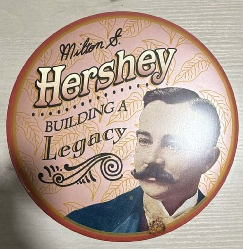 1996 Milton S. Hershey Building a Legacy Canister Series #1 Collectible Tin